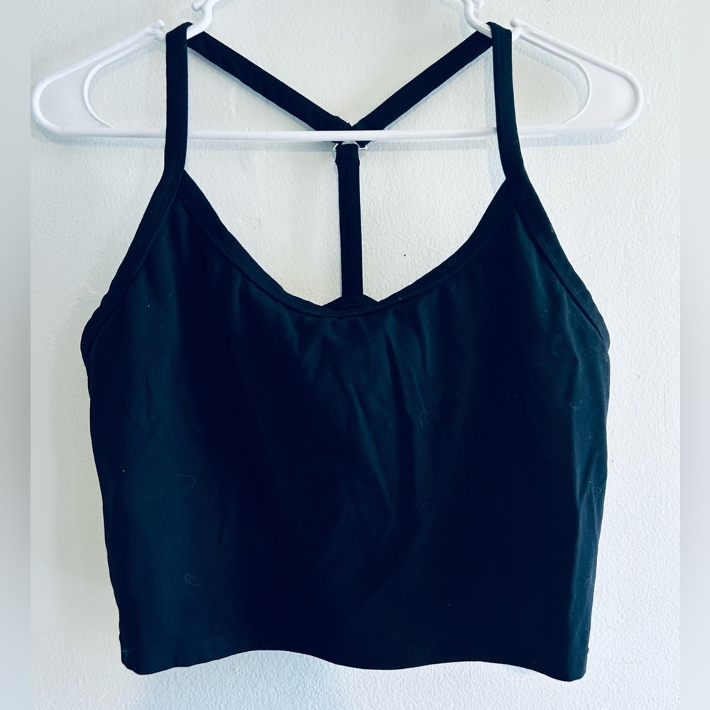 Black Strappy Crop Top